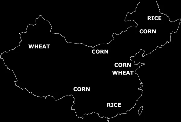 map of Chinese crops