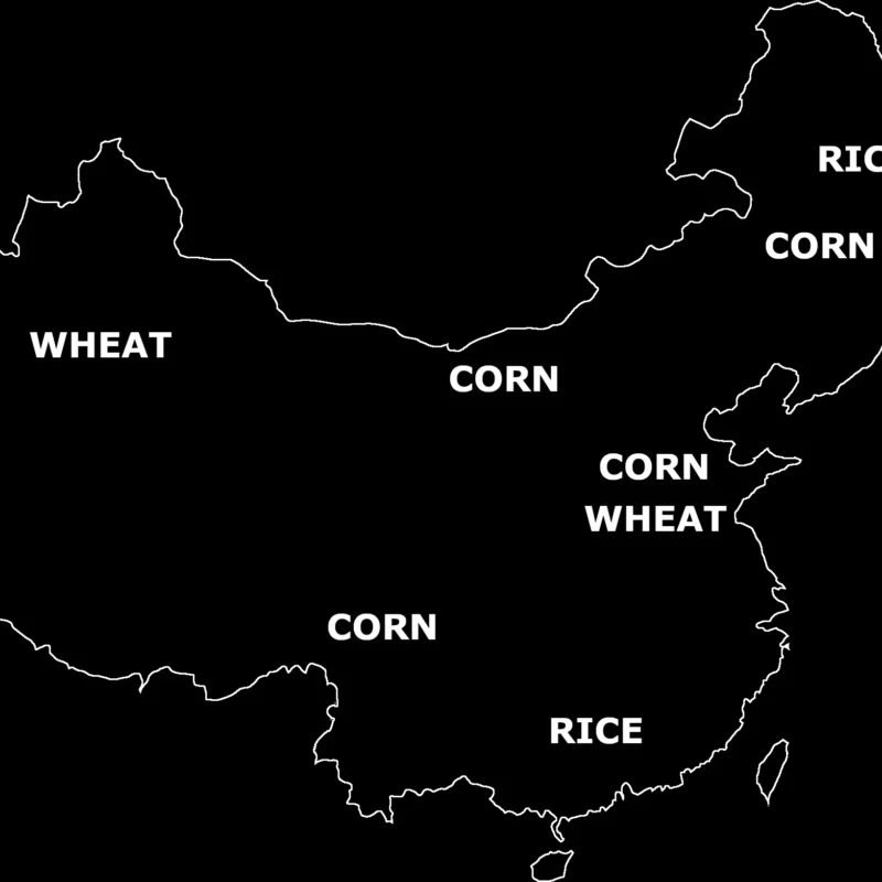 map of Chinese crops