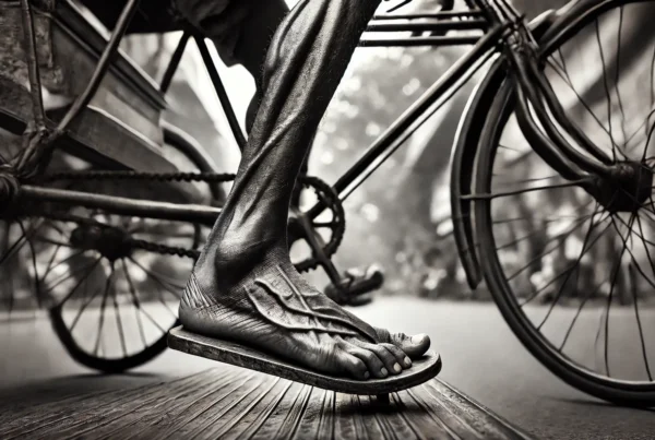 Rickshaw Driver's Leg