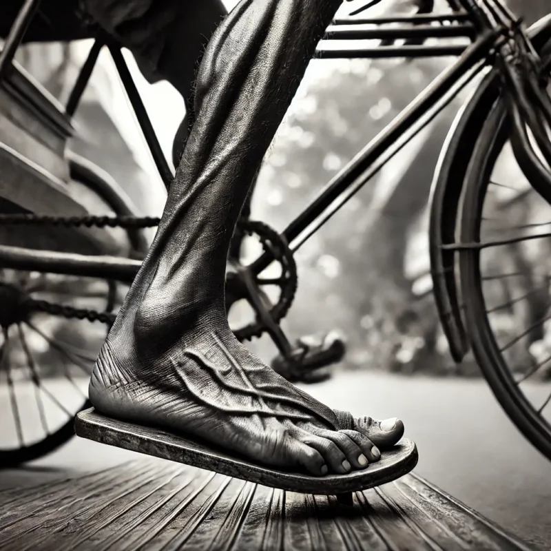 Rickshaw Driver's Leg