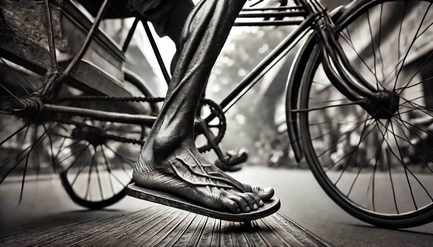 Rickshaw Driver's Leg