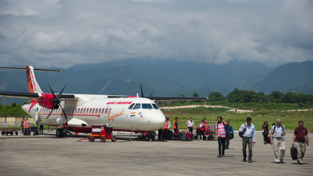 Arriving by propeller plane, Kangra airport, Dharamshala and McLeod Ganj