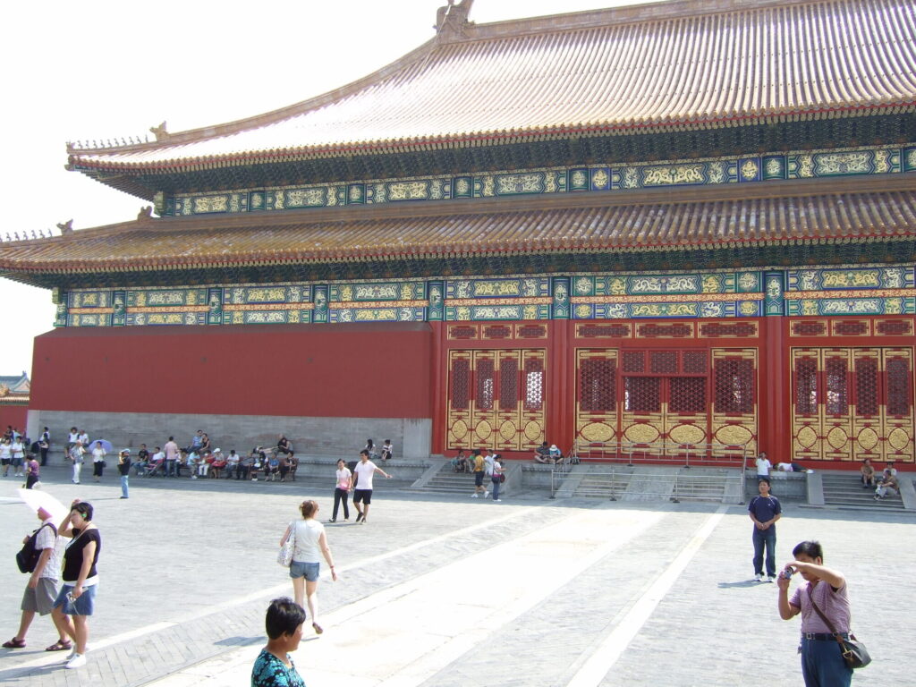 Red and gold hall front, The Forbidden City and Xi'an