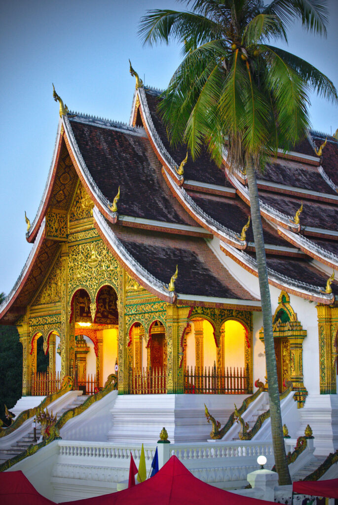 Haw Pha Bang at dusk, Laos: Luang Prabang to Vientiane
