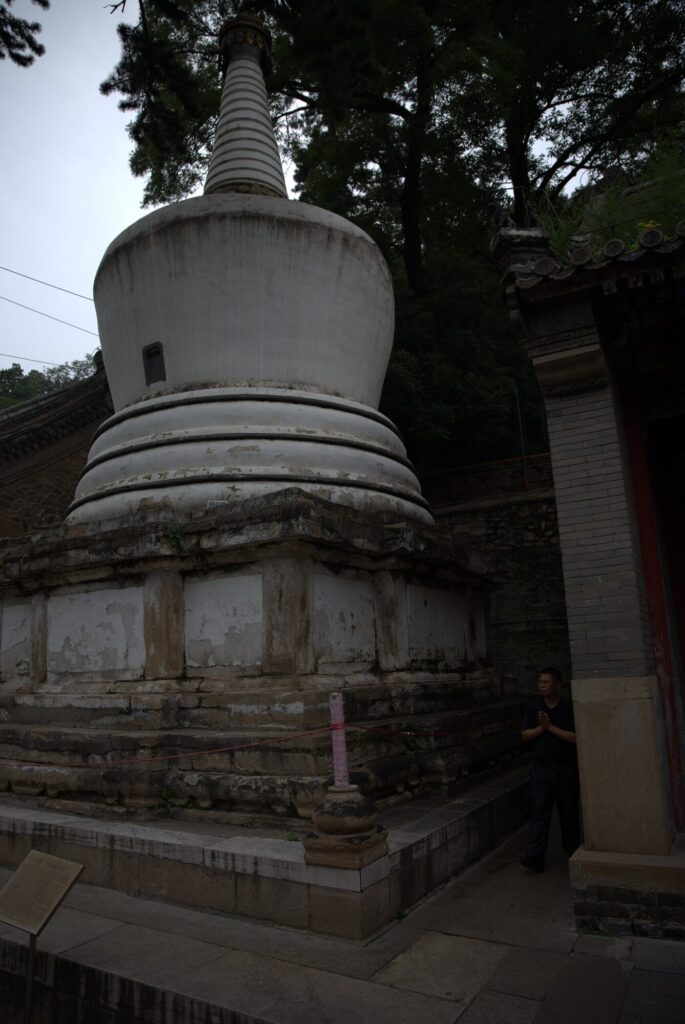 White stupa under the trees, Tanzhe Temple