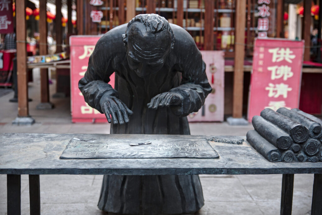 Bronze street statue, Tianjin Streets